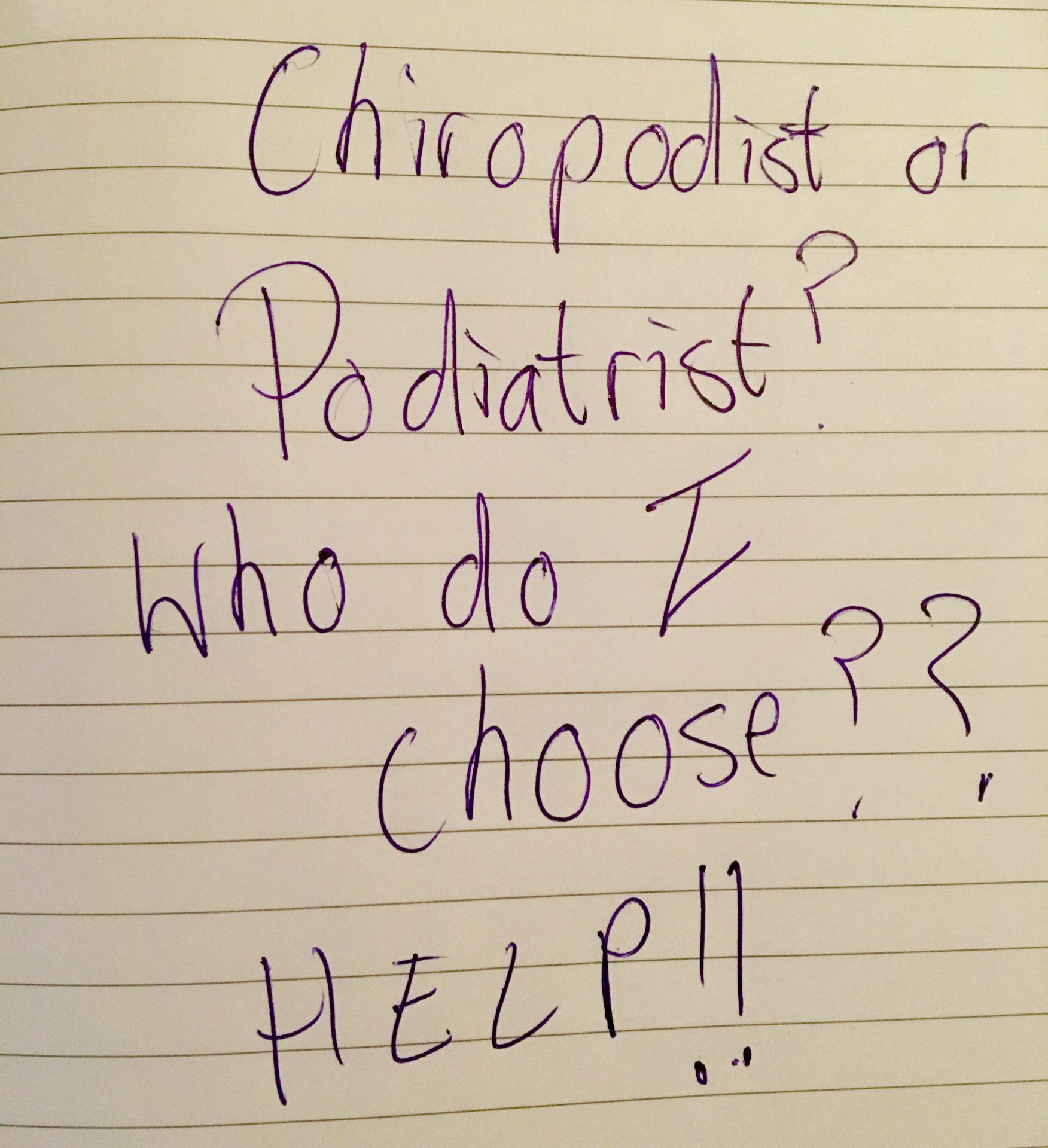 Choose Chiropodist or Podiatrist?